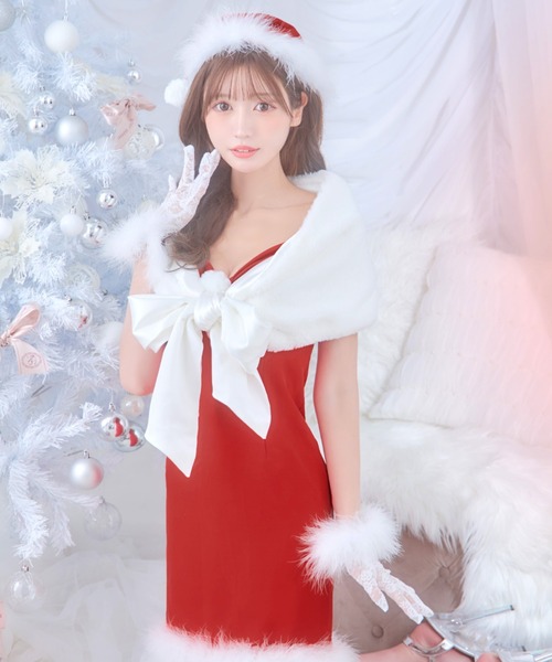 sugar nine コスプレ サテンリボンファーサンタコスプレ「サンタコス 5