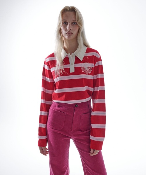 Mardi Mercredi ポロシャツ ポロ VINTAGE RUGBY SHIRT STRIPE