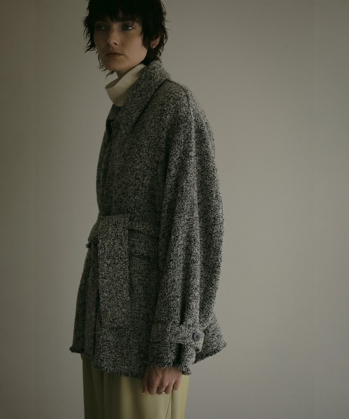 MANOF（マノフ） ステンカラーコート コート TWEED MIDI COAT