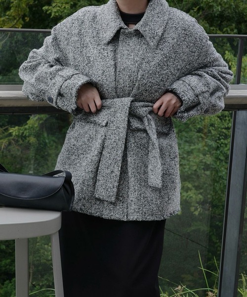 MANOF（マノフ） ステンカラーコート コート TWEED MIDI COAT