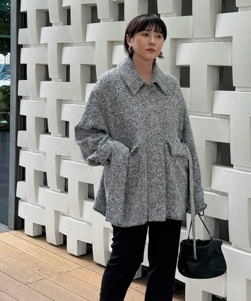 MANOF（マノフ） ステンカラーコート コート TWEED MIDI COAT