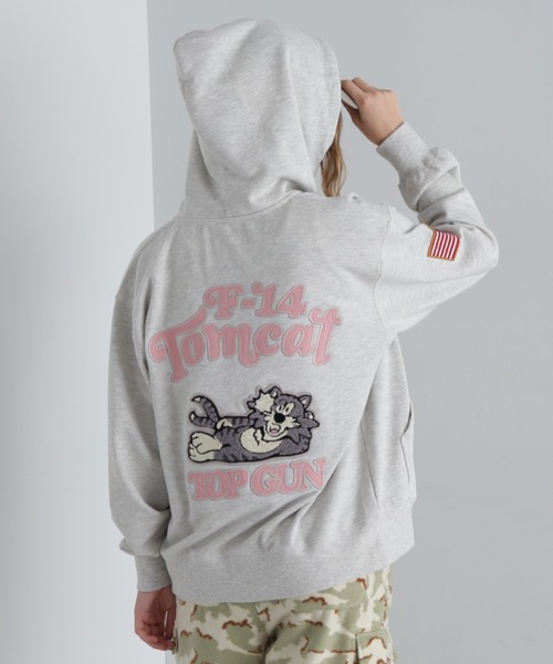 パーカー SAGARA PATCH HOODIE レディース AVIREX パーカー 「直営店限定」SAGARA F-14 TOMCAT ZIP PARKA