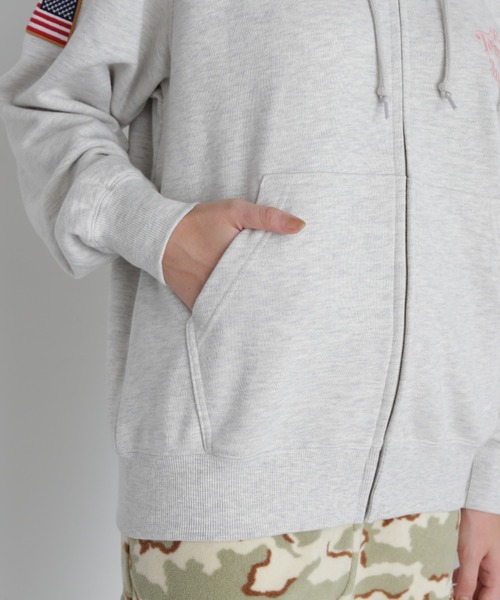 パーカー SAGARA PATCH HOODIE レディース AVIREX パーカー 「直営店限定」SAGARA F-14 TOMCAT ZIP PARKA