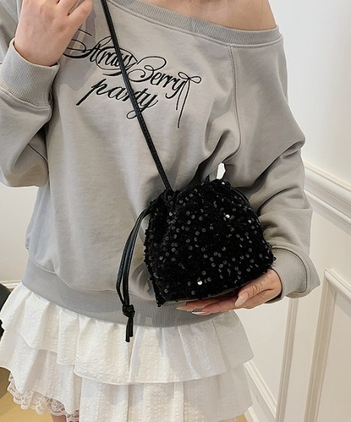L LABEL（エルラベル） ショルダーバッグ バッグ スパンコール巾着