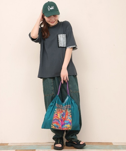 チチカカ（TITICACA） トートバッグ 刺繍入りパラコードハンドルトート