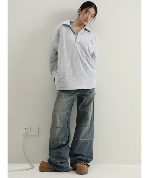 MASONPRINCE ジーンズ ルーズフィット ワークデザイン
