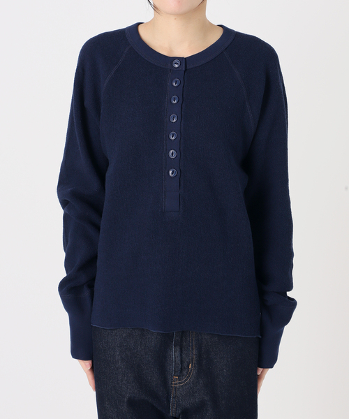 SLOBE IENA tシャツ Wフェイスジャージヘンリープルオーバー
