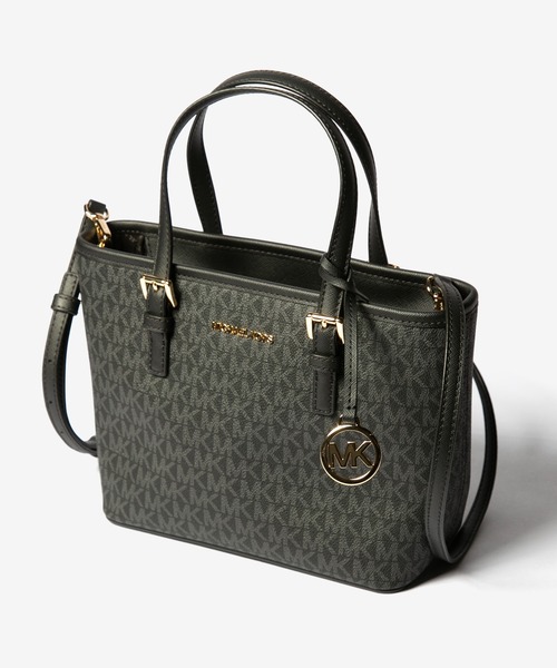 未使用品:MICHAEL KORS トートバッグ ショルダー付き　値下げ不可 MICHAEL KORS マイケルコース VOYAGER ミディアム トップジップ