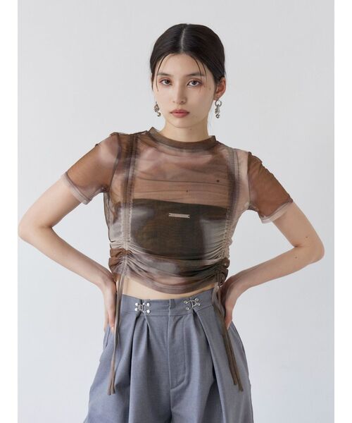 MURUA（ムルーア） tシャツ グラデーションシアートップス レディース 