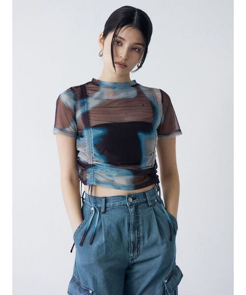 MURUA（ムルーア） tシャツ グラデーションシアートップス レディース 