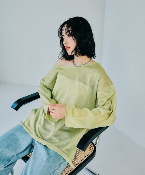 leh 21aw ニット Rubber Tag Knit / ラバータグニット（ニット/セーター）｜glamb