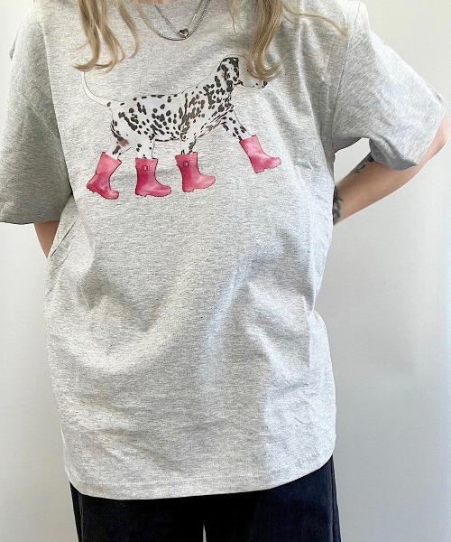 H.TOKYO tシャツ ダルメシアン プリントロゴTシャツ レディース