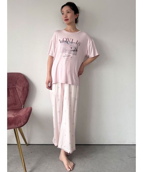SNIDEL HOME パジャマ ルームウェア CAT Tシャツ レディース