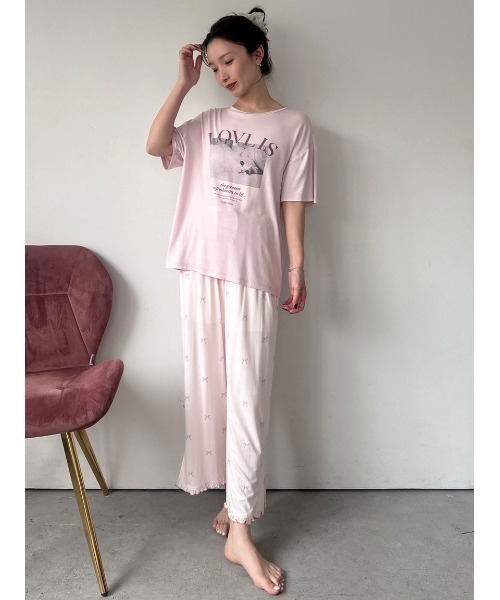 ＊新品未開封＊SNIDEL HOME ケアベア コラボTシャツ ピンク スナイデルホーム ケアベア コラボ Tシャツ ピンク PNK フリー☆新品
