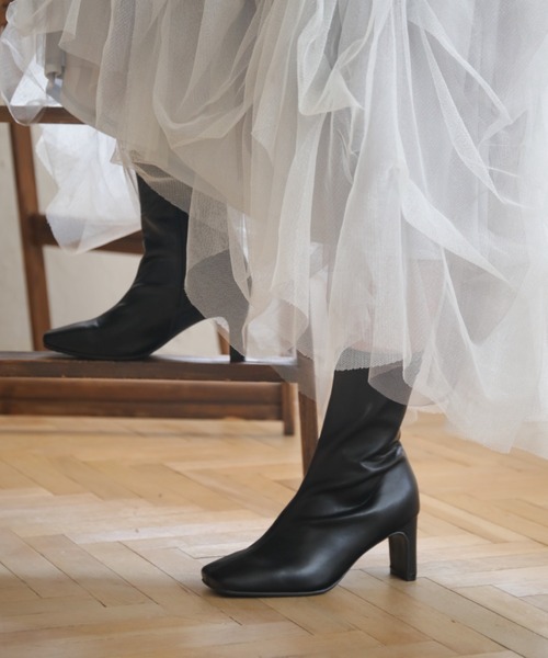 「Piedi Nudi」 「MIIYOU」ショートブーツ M ブラック レディース_画像6