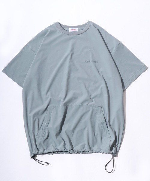 tシャツ 2025春夏「接触冷感・UVカット・はっ水加工」ストレッチナイロンラッシュドロストプルオーバー レディース CONVERSE tシャツ 2025SS CONVERSE/コンバース オーバーサイズ