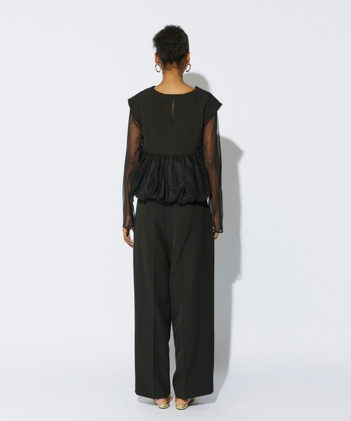 ANDRESD パンツドレス peplum tulle set up pants dress