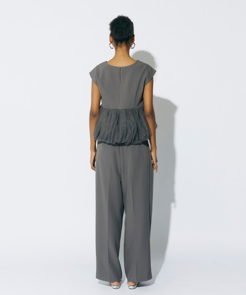 andresd パンツドレス ANDRESD パンツドレス peplum tulle set up pants dress
