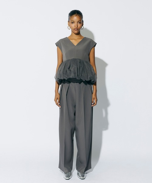 スーツ・フォーマル・ドレス ANDRESD /peplum tulle set up pants dress peplum tulle set up pants dress | ANDRESD