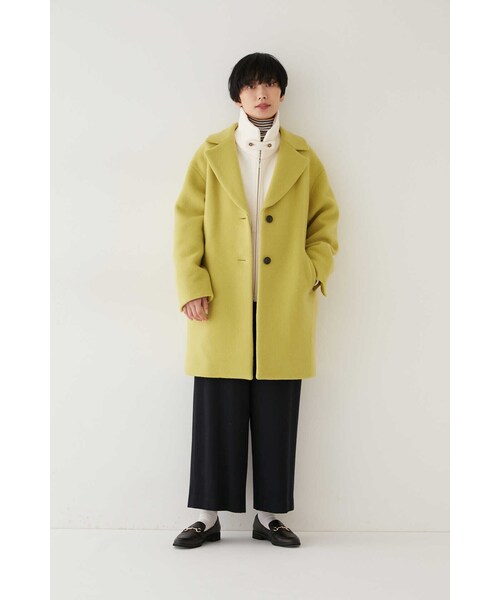 human woman（ヒューマンウーマン） チェスターコート MEDIUM イエロー