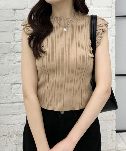 【即発送】G/FORE レディース セーターノースリーブ ニットシャツブラック 即発送】G/FORE レディース セーターノースリーブ ニットシャツ