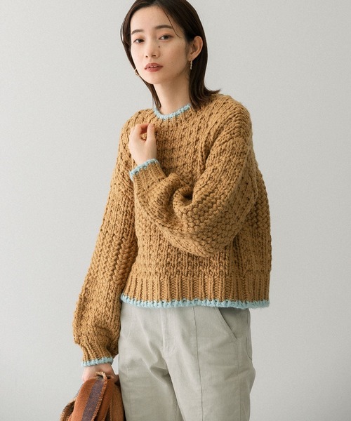 「KBF」 長袖ニット ONE ベージュ レディース_画像4