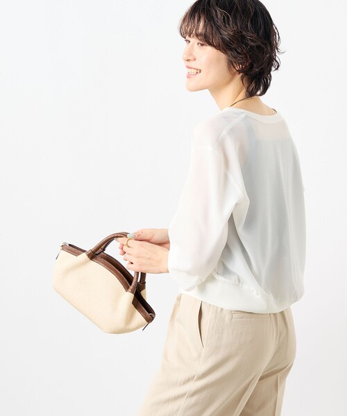 カーディガン 「手洗い可能」シフォンVネックカーディガン レディース NOLLEY'S カーディガン 「手洗い可能」シフォンVネック