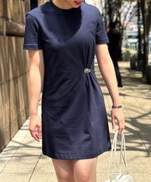 LACOSTE ワンピース ワニロゴプリーツTシャツドレス /ワンピース