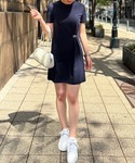 ラコステ ワンピース 夏 半袖 ワニロゴプリー...の詳細画像1