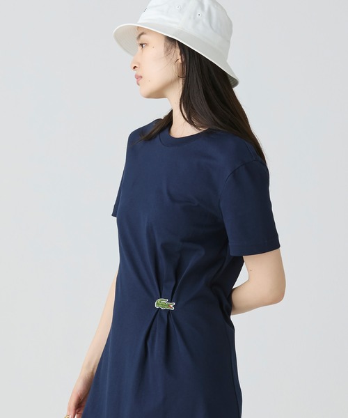 LACOSTE ワンピース ワニロゴプリーツTシャツドレス /ワンピース