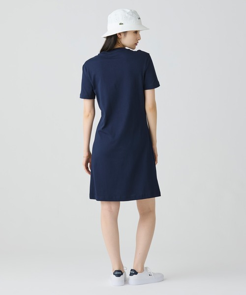 ☆LACOSTE☆ カラープリーツワンピース LACOSTE ワンピース ワニロゴプリーツTシャツドレス /ワンピース