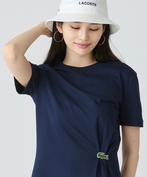 LACOSTE ワンピース ワニロゴプリーツTシャツドレス /ワンピース