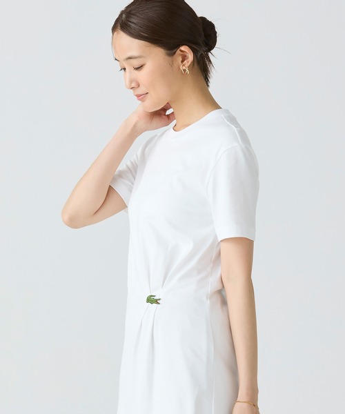 すぐ届く [LACOSTE] ワニロゴプリーツTシャツドレス セール】ワニロゴプリーツTシャツドレス /ワンピース