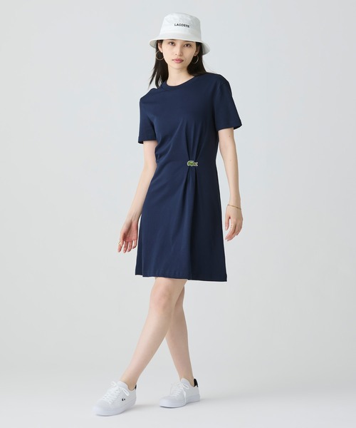 LACOSTE ワンピース ワニロゴプリーツTシャツドレス /ワンピース