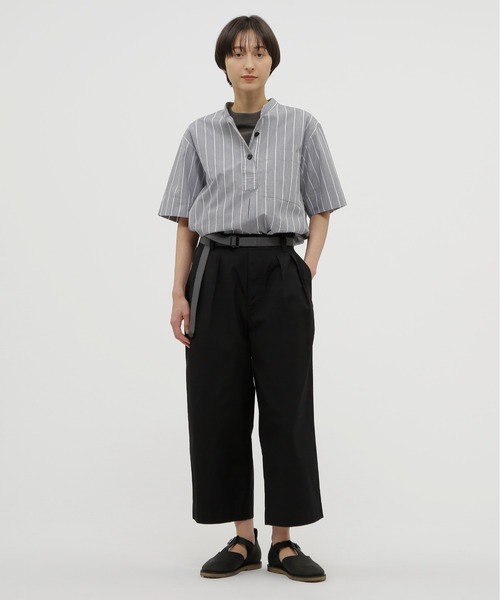 MHL. ブラウス シャツ END ON STRIPE COTTON レディース