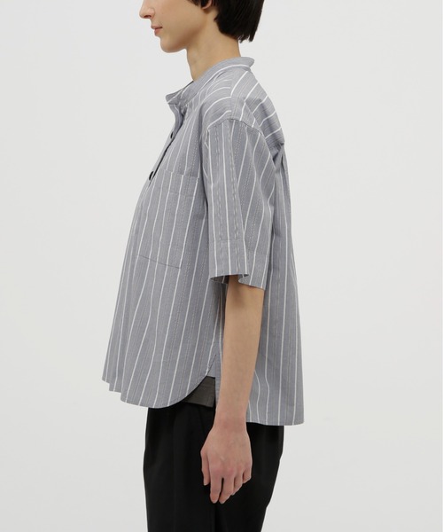 MHL. ブラウス シャツ END ON STRIPE COTTON レディース
