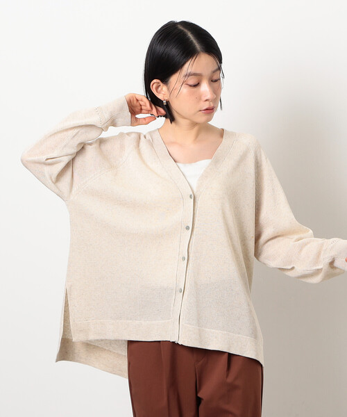COMME CA ISM（コムサイズム） カーディガン 夏 リネン混カーディガン