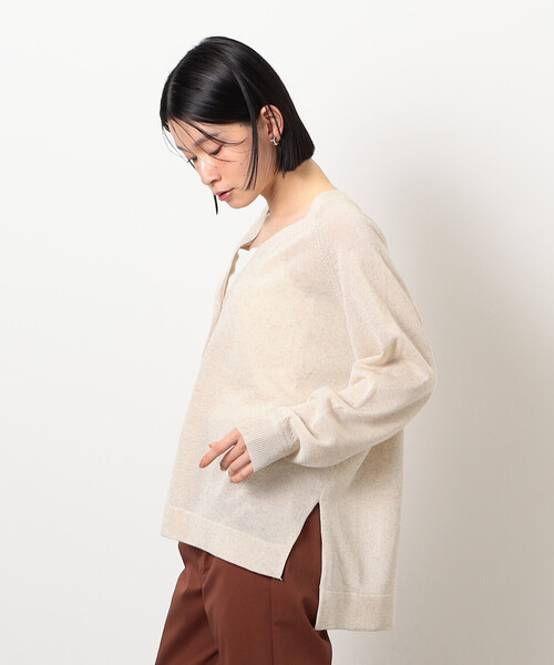 COMME CA ISM（コムサイズム） カーディガン 夏 リネン混カーディガン