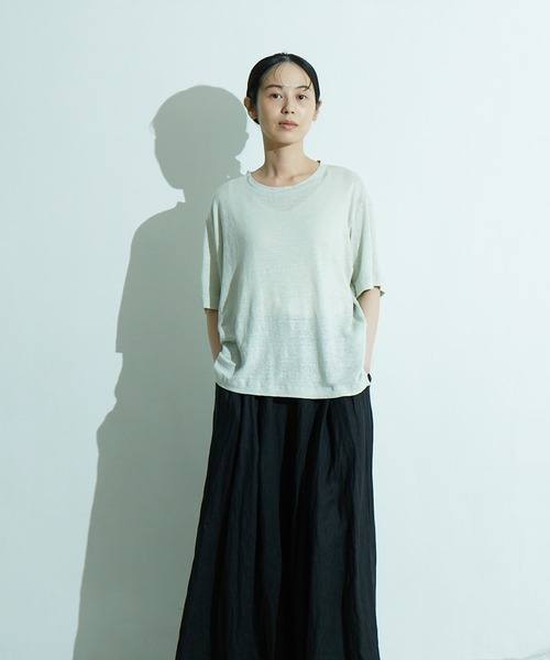 「IKKUNA」 半袖Tシャツ 1 グリーン系その他 レディース