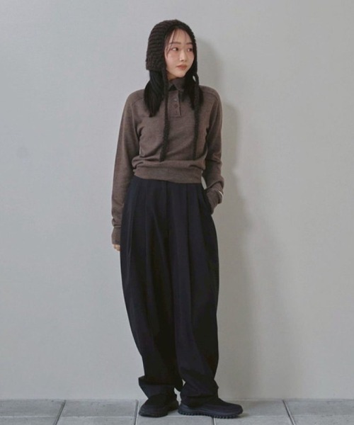 TODAYFUL ニット帽 ニットキャップ Mix Knit Scarf レディース