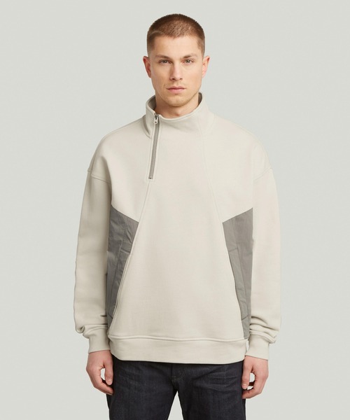 gstar raw ハーフジップ G-STAR RAW tシャツ MOTION HALF ZIP TWEETER/グラフィック