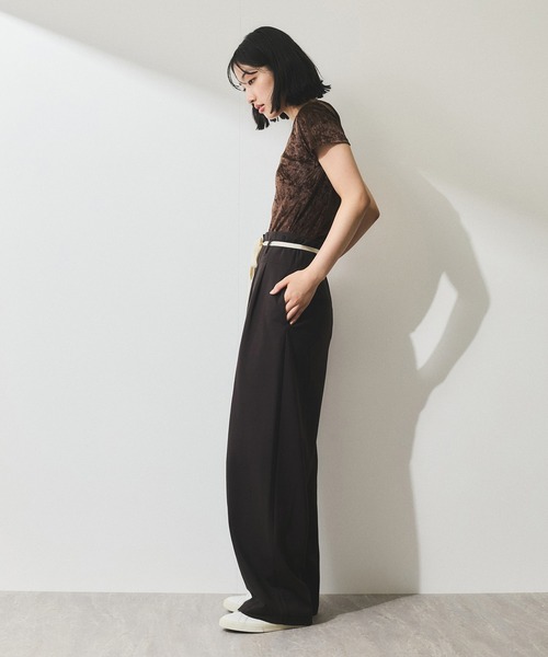 ADAM ET ROPE'（アダムエロペ） パンツ 「WEB限定」ハイウエストカーブ