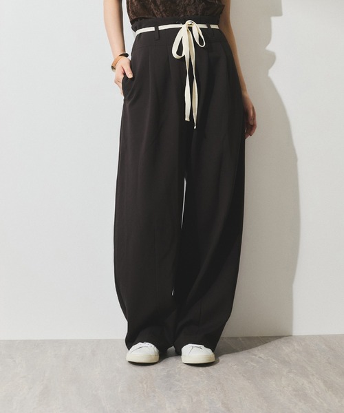 ADAM ET ROPE'（アダムエロペ） パンツ 「WEB限定」ハイウエストカーブ