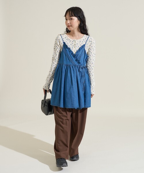 Rora ガールズセットアップ・チュニック (ブラック)_120cm_新品 楽天市場】サラてろロングリブカットソー×フレアスカート