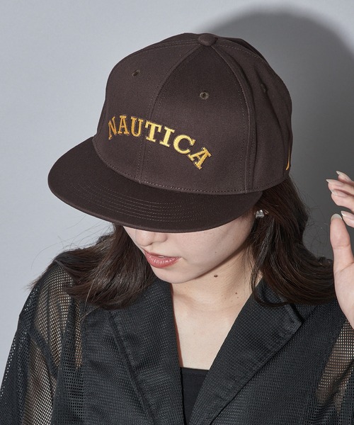 別注 Nautica × seesee キャップ NAUTICA（ノーティカ） キャップ 帽子 「NAUTICA」ワッペン6パネル