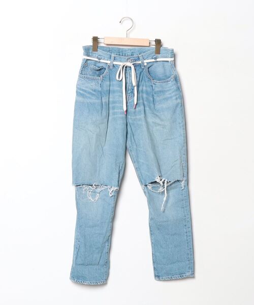 美品　RNAデニムパンツ RNA 「RNA」 ダメージ加工デニムパンツ M ブルー レディース