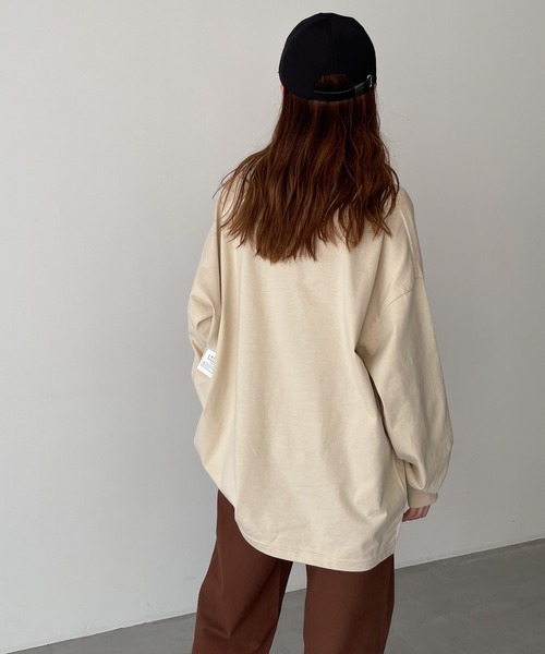 「CANAL JEAN」 長袖カットソー MEDIUM サンドベージュ レディース