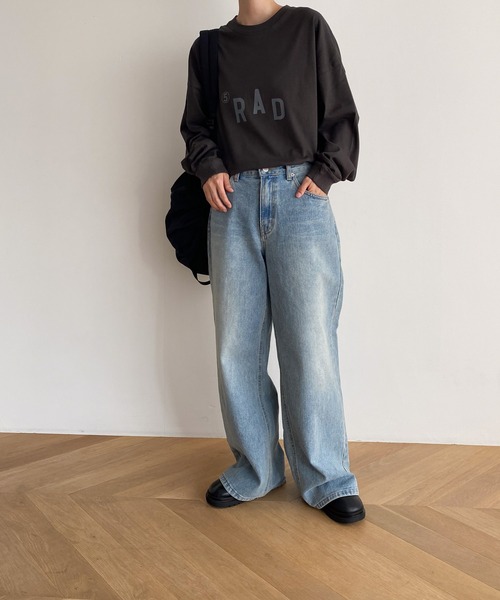 「CANAL JEAN」 長袖カットソー MEDIUM サンドベージュ レディース