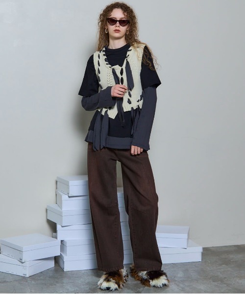 Maison Special Curve Denim Pants ブラック Curve Denim Pants