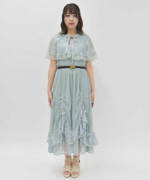 axes femme（アクシーズ ファム） ワンピース ドロストレースケープ